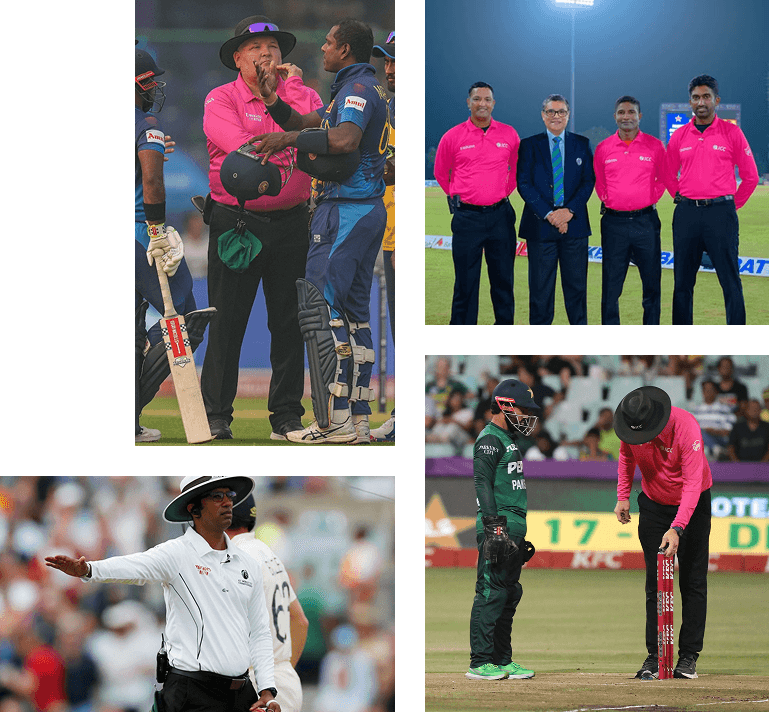 Cricket Umpires in action
